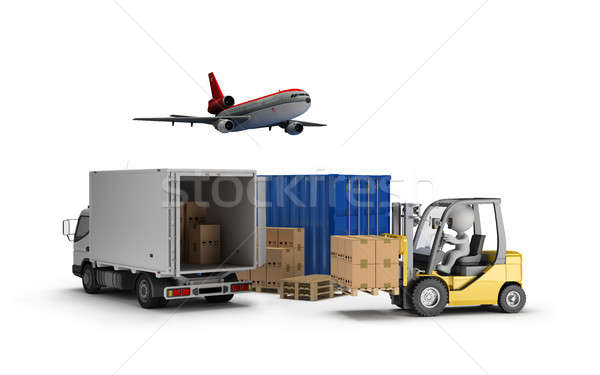 Freight transportation Stock photo © AlexMas
