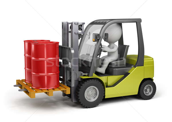 Stock photo: Forklift with a load