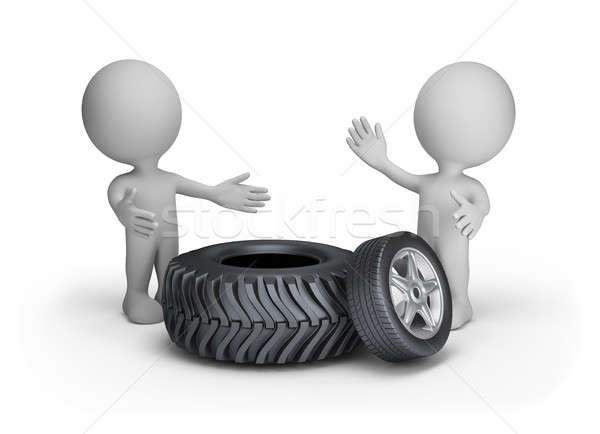 Remplacement automobile pneus réparation 3D image Photo stock © AlexMas