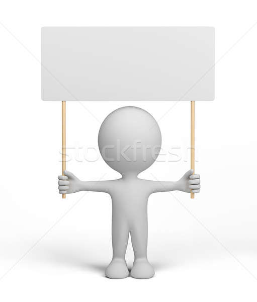 3d person with advertising Stock photo © AlexMas