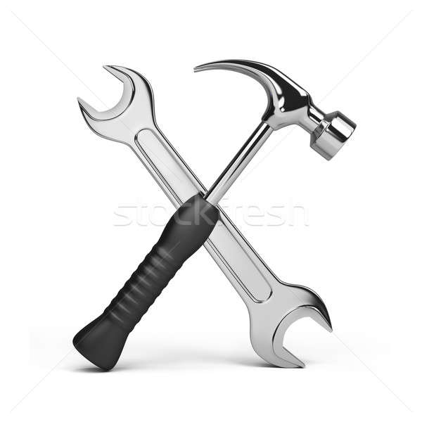 Tools, wrench and hammer  Stock photo © AlexMas