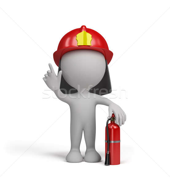 Home brand brandweerman Rood blusapparaat Stockfoto © AlexMas