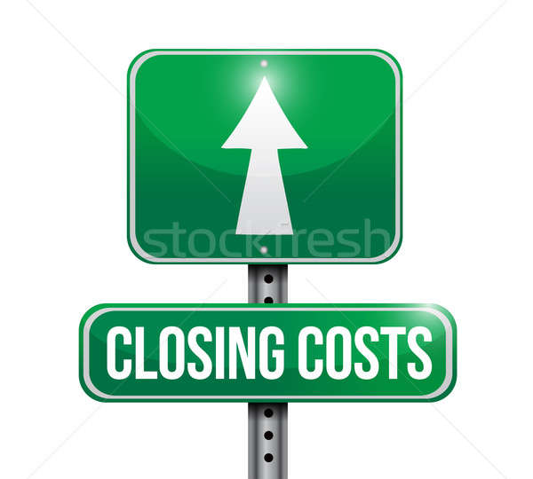 closing costs road sign illustration design Stock photo © alexmillos