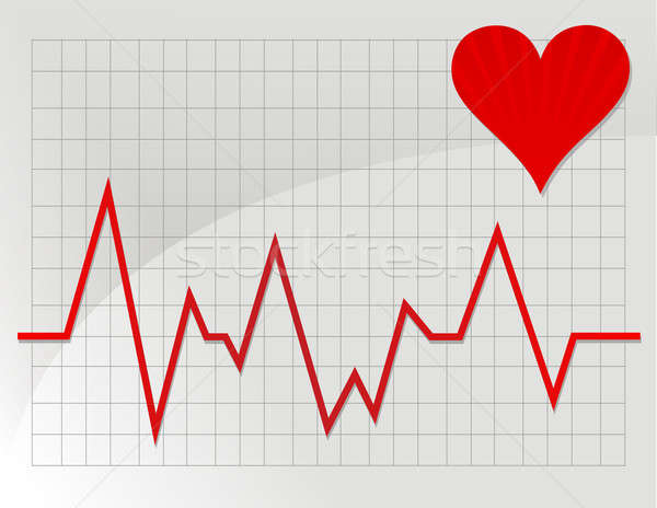 Sagola di salvataggio cuore illustrazione design bianco medico Foto d'archivio © alexmillos