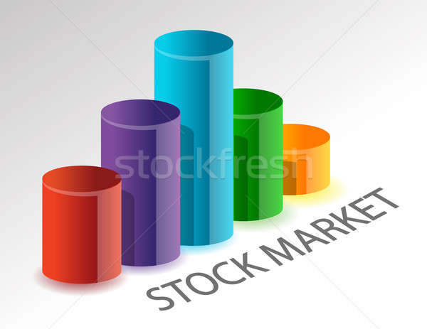 Illustration representing the variable stock market Stock photo © alexmillos