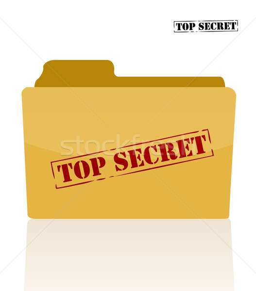Secret document folder with top secret printed on face. Stock photo © alexmillos