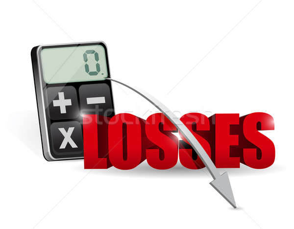 Adding all the losses on a calculator Stock photo © alexmillos