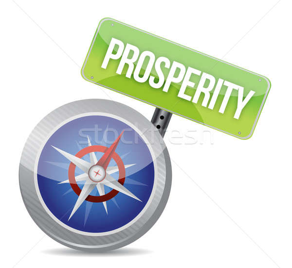 Prosperity Glossy Compass  Stock photo © alexmillos