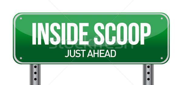 Inside Scoop Green Road Sign Stock photo © alexmillos