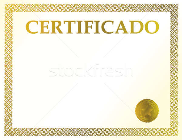 Spanish blank certificate. Ready to be filled with your individu Stock photo © alexmillos