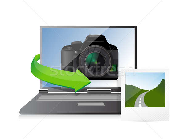 photography editing concept illustration design over a white bac Stock photo © alexmillos