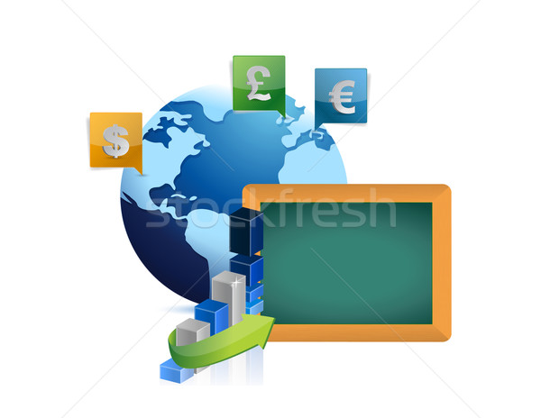 Economy education. business concept illustration Stock photo © alexmillos