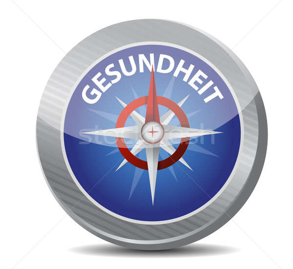 Guide to great health in german. compass Stock photo © alexmillos