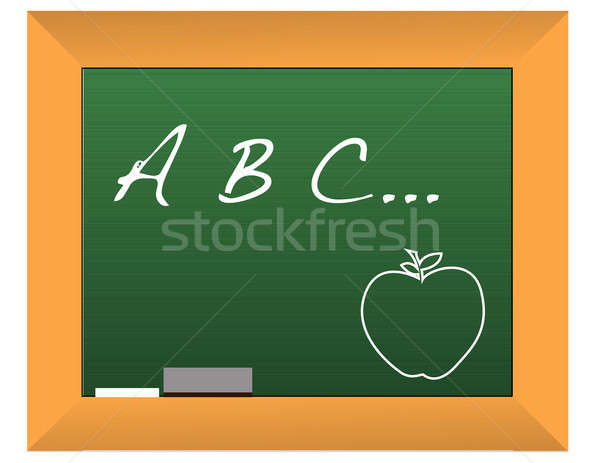 Illustration of a chalkboard with the headline a b c... Stock photo © alexmillos