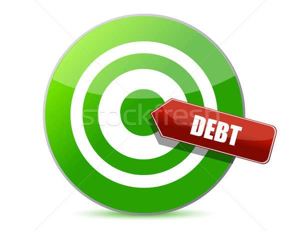 Objetivo deuda ilustración diseno blanco ojo Foto stock © alexmillos