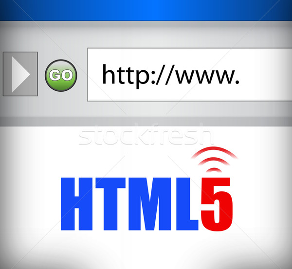 Html Internetu komputera przeglądarka technologii sieci Zdjęcia stock © alexmillos
