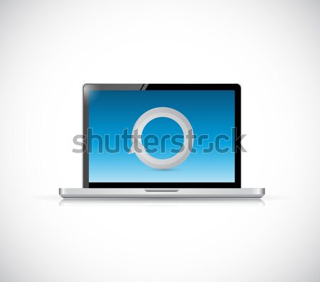 Stock photo: laptop Add a Friend icon illustration design