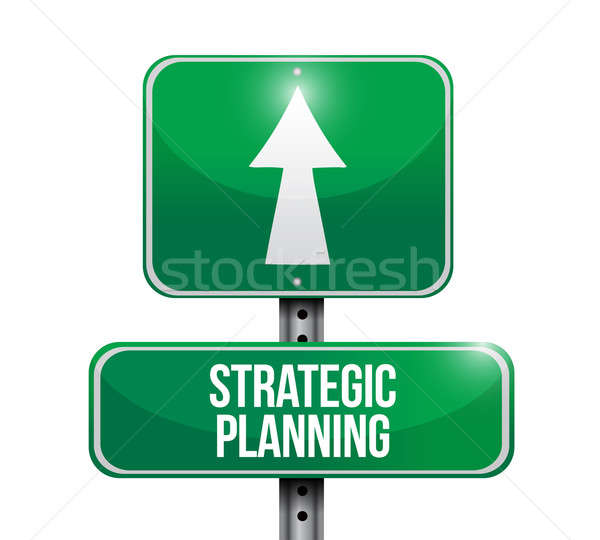 strategic planning road sign illustration Stock photo © alexmillos