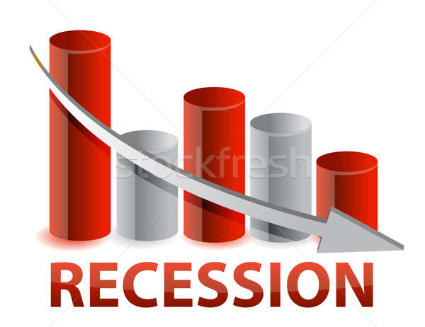 recession red business graph illustration design Stock photo © alexmillos