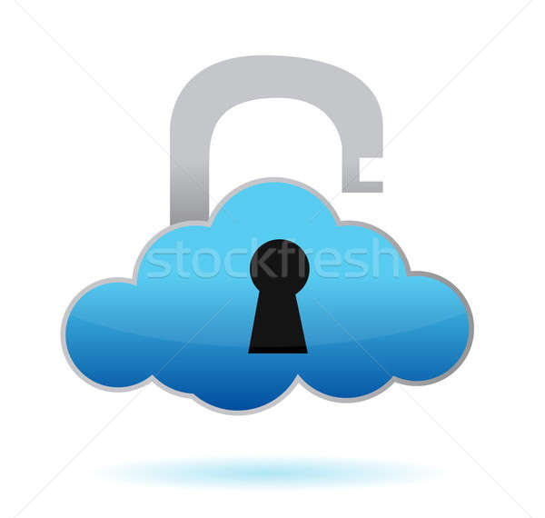 Unlock cloud computing Stock photo © alexmillos