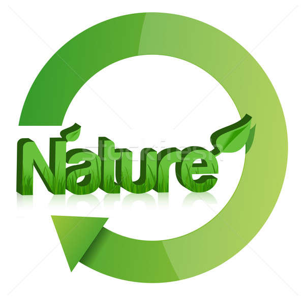 Nature sign for green world concept illustration Stock photo © alexmillos