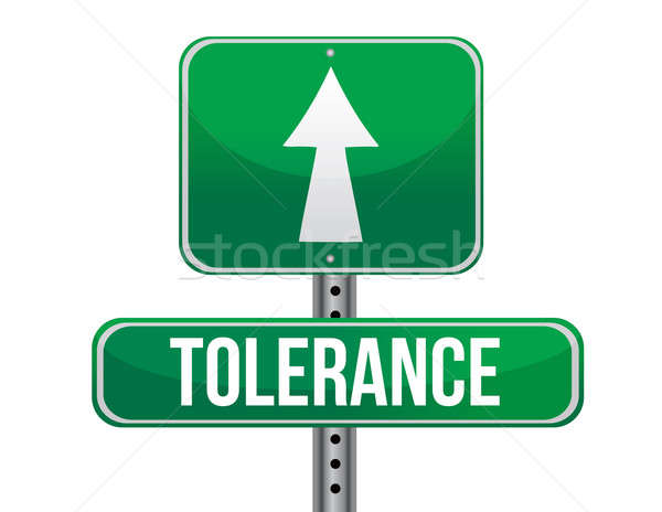 Tolerancja znak drogowy ilustracja projektu biały drogowego Zdjęcia stock © alexmillos