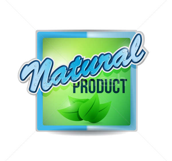 natural green seal mark illustration design graphic Stock photo © alexmillos