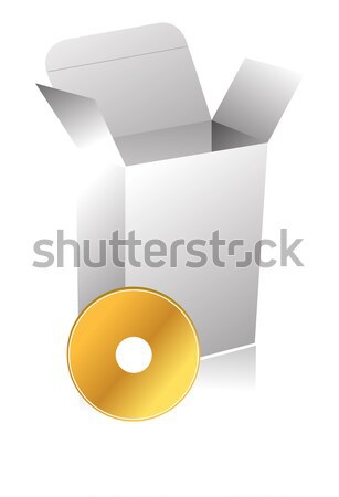 box and percentage illustration design over white background Stock photo © alexmillos