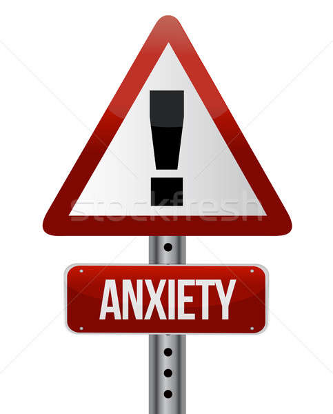 anxiety sign illustration design over a white background Stock photo © alexmillos