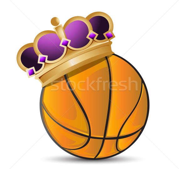 Stock photo: Basketball ball with a crown