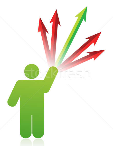 Icon with arrows going to different directions Stock photo © alexmillos