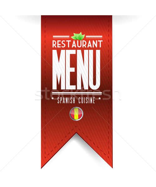 Spagnolo ristorante texture banner illustrazione bianco Foto d'archivio © alexmillos