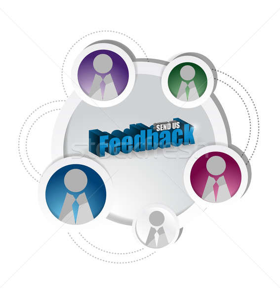 feedback and social media network diagram. Stock photo © alexmillos