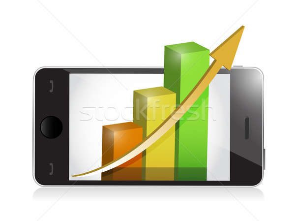 Telefoon business illustratie ontwerp witte Stockfoto © alexmillos