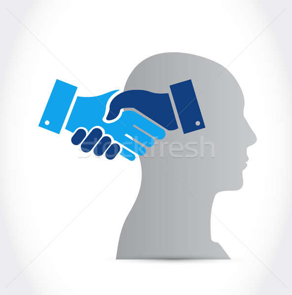 Vereinbarung Handshake Illustration Design isoliert Stock foto © alexmillos