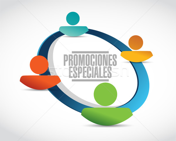 special promotions in Spanish network sign concept Stock photo © alexmillos