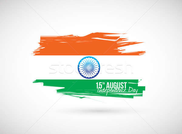 indian flag. independence day design Stock photo © alexmillos