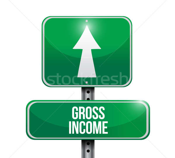 gross income road sign illustration Stock photo © alexmillos