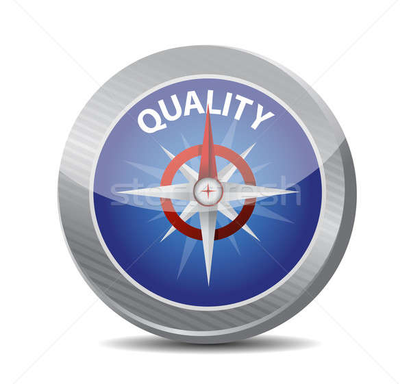 guide to great quality. compass illustration Stock photo © alexmillos