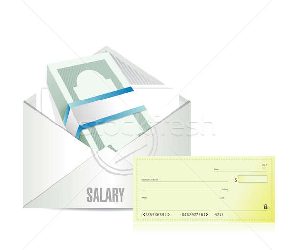 salary illustration design over a white background Stock photo © alexmillos