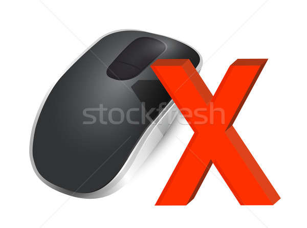 rejected Wireless computer mouse isolated on white background Stock photo © alexmillos