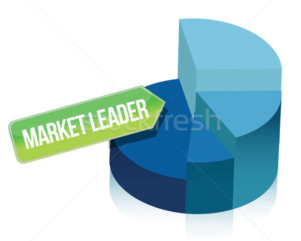 pie chart Market leader illustration over a white background Stock photo © alexmillos