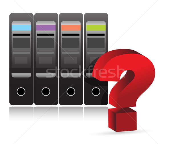 server question mark illustration design over white background Stock photo © alexmillos