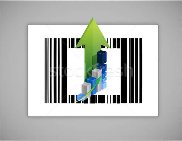 Business upc or barcode illustration design over white Stock photo © alexmillos