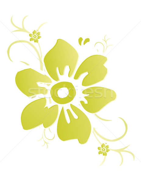 flower illustration with Victorian designs isolated over white Stock photo © alexmillos