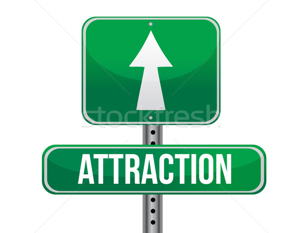 Attraction road sign illustration design  Stock photo © alexmillos