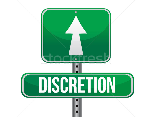 discretion road sign illustration design over a white background Stock photo © alexmillos