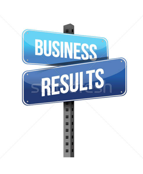 business results sign illustration design over a white backgroun Stock photo © alexmillos