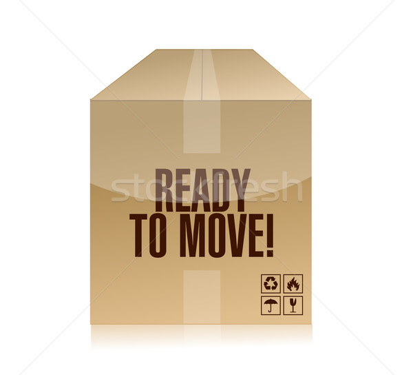 Ready to move box illustration design Stock photo © alexmillos
