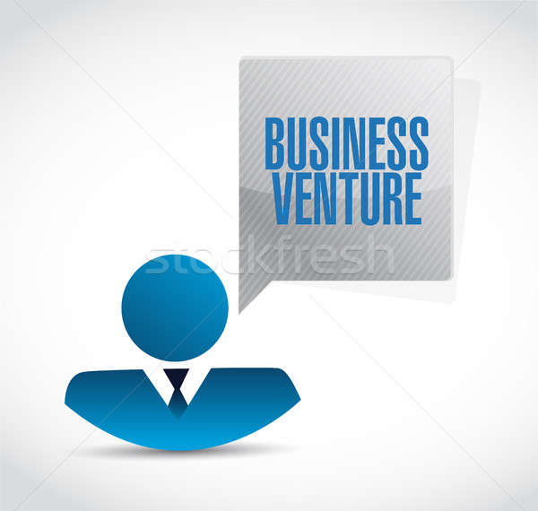 business venture businessman sign concept Stock photo © alexmillos